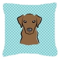thumbnail image 2 of Checkerboard Print With Dog Fabric Decorative Pillow, 2 of 3