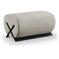 Meridian Furniture Akira Grey Upholstered Ottoman