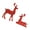 Red, variant on Zeiwohndc Christmas Deer Resin Sculpture Handcrafted Vacation home Worktop Decoration