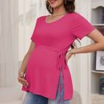 thumbnail image 6 of Bearsland Women's Maternity Shirt Casual Tops Side Split Pullovers Pregnancy Clothes, 6 of 8