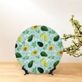 thumbnail image 6 of Gaeub Avocado Flowers And Leaves Print Ceramic Plate,Dinner Plates,Bone China Decorative Plates with Display Stand,Art Ceramic Ornaments for Wall Hanging Decoration-10in, 6 of 6