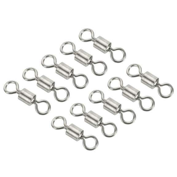 Fishing Barrel Swivels, 40 Pack 125LBS Copper Terminal Tackle for Fishing, Silver