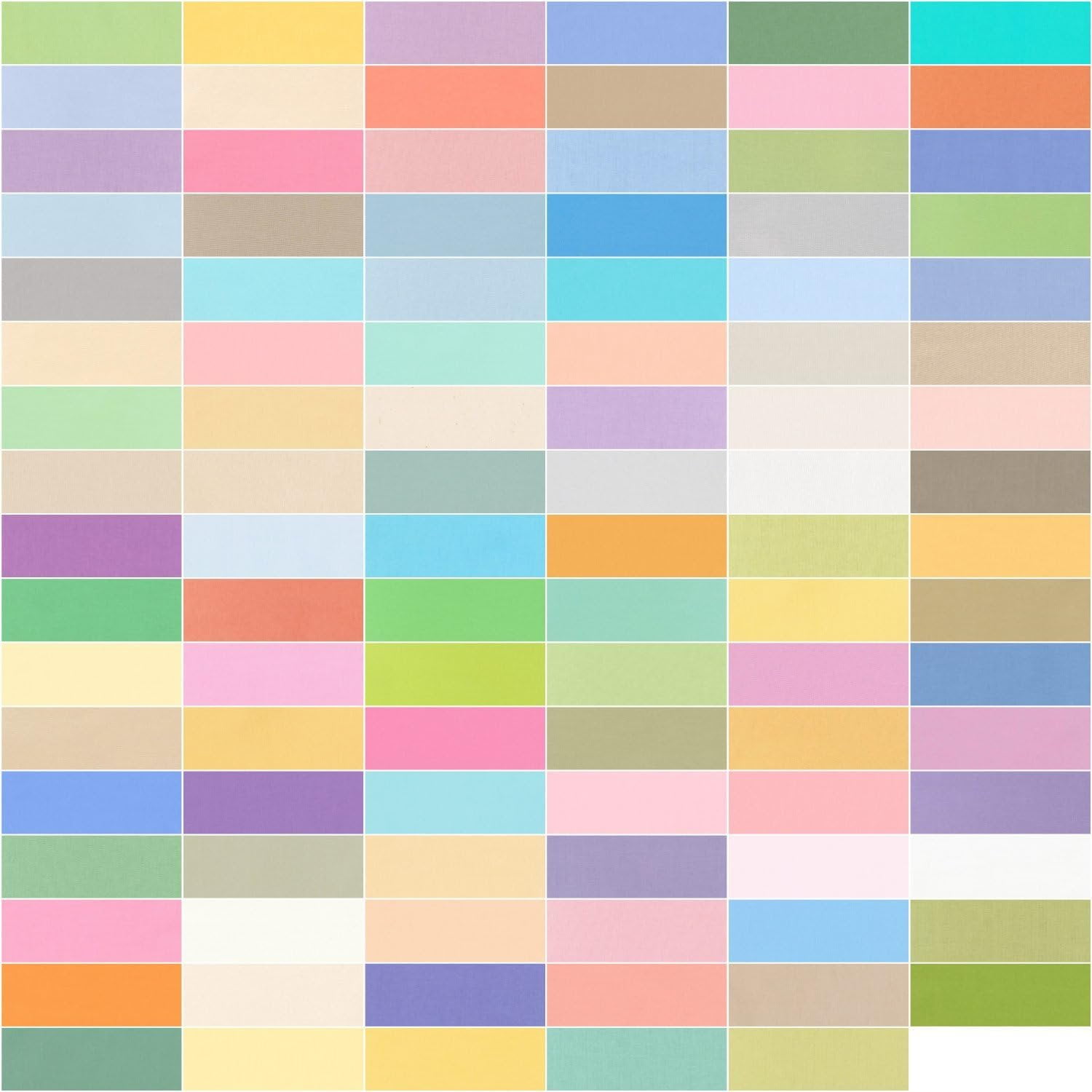 Kona Cotton Pastel 101 Palette Charm Square 101 5-inch Squares Charm Pack Robert Kaufman CHS-562-101