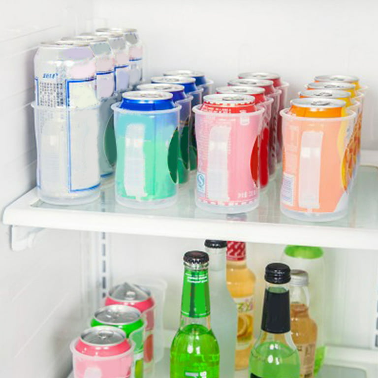 This is a soda can rack for your refrigerator. It is perfect for holding  your vegetable and soup cans in your …