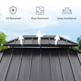 thumbnail image 4 of EGEIROS LIFE 12 Ft. W X 10 Ft. D Double Aluminum Hard Roof Patio Gazebo With Mosquito Net (Gray), 4 of 9