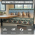 thumbnail image 4 of Uorisanigo RV Dinette Cushion Covers Stretch 2 Sets Horse Southwest Aztec Camper Cushion Slipcovers Washable Rv Seat Cover with 1 Backrest & 1 Bench Covers for RVs Camper Car Bench, 4 of 7