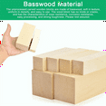 thumbnail image 5 of 3X Basswood Carving Wood Natural Blanks Balsa for Untreated Block Craft, 5 of 8