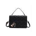thumbnail image 3 of Bolsa de hombro geométrico de cuero vintage para mujer Mini cruzados (negro) Likrtyny Para Estrenar, 3 of 8