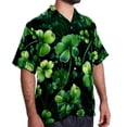 thumbnail image 2 of Saint Patrick's Day Men's Short Sleeve Spread Collar Hawaiian Shirts, Casual Printed Button Down Summer Beach Tops, Unisex Men's Shirts, 2 of 6