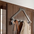 thumbnail image 4 of DAMAI 6 Hook No Drill Over the Door Hanger Organizer,Heavy Duty Metal Storage Rack,Rust-Proof Waterproof Space-Saving Door Hanger for Coat Hat Scarf Towel Bedroom Bathroom Entryway Home Use, 4 of 5