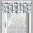 thumbnail image 2 of Ambesonne American Football Valance Pack of 2, Safety Sketch, 54"X18", Aqua Grey Cream, 2 of 5