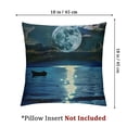 thumbnail image 4 of Fenyluxe Throw Pillow Covers Fantasy Bright Full Moon Shine Blue Ocean Decorative Pillow Cover Pillows Couch Sofa Bed,Set of 2  White, 4 of 7