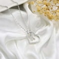 thumbnail image 5 of Turandoss 14K White Gold Plated Cz Initial Love Heart Pendant Necklaces for Women Girls Letter A-Z Pendant Chain Graduation Wedding Birthday Jewelry Gifts for Daughter Granddaughter Niece, 5 of 7