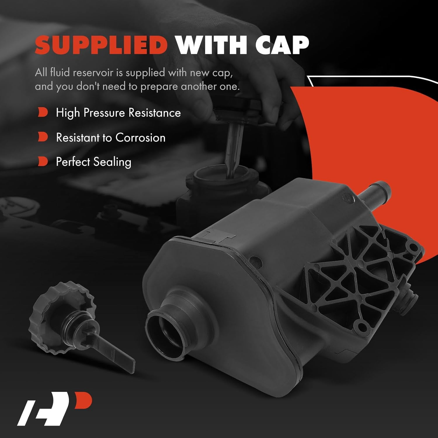 A-Premium Power Steering Reservoir/Tank with Cap Compatible with Dodge Ram 1500 2002-2007, Durango 2004-2007 & Chrysler Aspen 2007-2007, 3.7L 4.7L 5.7L