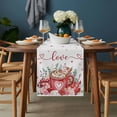 thumbnail image 2 of Valentine's Day Table Runner - 72 Inch Long, Kitchen Dining Table Runner Dresser Scarves, Eucalyptus Leaves Coffee Gifts Farmhouse Decor for Coffee Tables Wedding Party Banquet, 2 of 8