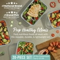 thumbnail image 5 of (4 pack) Bentgo Prep - 20-Piece 1-Compartment Reusable Meal Prep Containers with Lids, PFAS & BPA Free Materials, Durable, Microwave, Freezer, & Dishwasher, 5 of 11