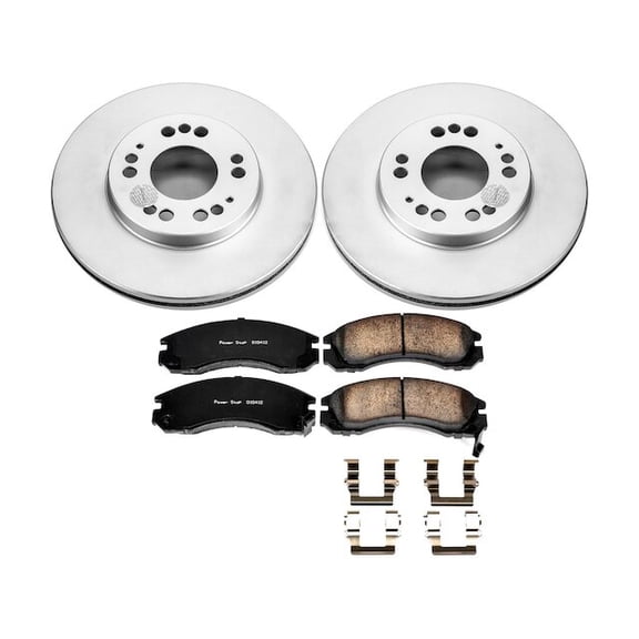Front Brake Pad and Rotor Kit - Compatible with 1992 - 2004 Mitsubishi Diamante 1993 1994 1995 1996 1997 1998 1999 2000 2001 2002 2003