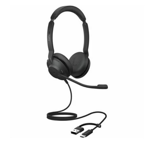 Auriculares Jabra Evolve2 30 SE con cable USB de doble oreja negros