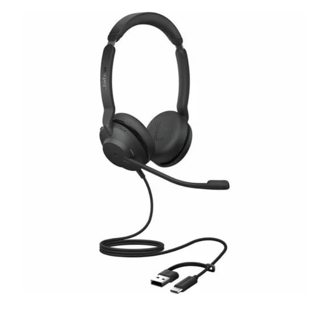 Auriculares Jabra Evolve2 30 SE con cable USB de doble oreja negros