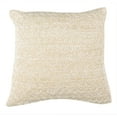thumbnail image 2 of SAFAVIEH Adara Knit 20" x 20" Braided Plush Pillow, Natural/Gold, 2 of 3