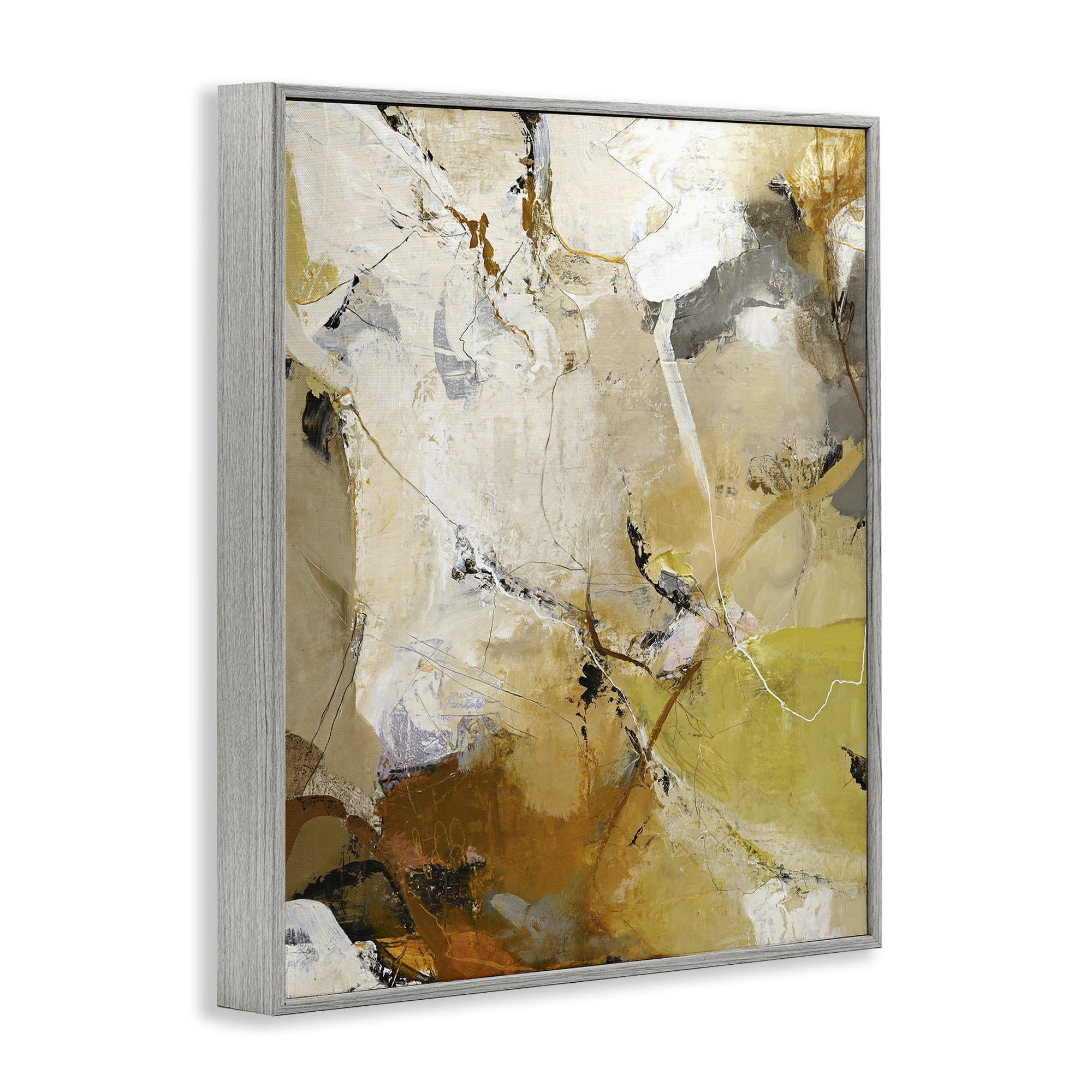 Stupell Industries Warm Earth Tones In Motion Gray Framed Giclee Art, design by Design Fabrikken