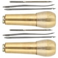 thumbnail image 4 of LAFGUR Shoes Repaired Tools, 2 Set Copper Handle Sewing Awl Taper Leather Shoe Repair Tool Leather Craft Kit For Shoe Repair Useful, 4 of 8