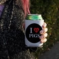 thumbnail image 3 of I Love Pigs Heart Snout Can Cooler - Drink Sleeve Hugger Collapsible Insulator - Beverage Insulated Holder, 3 of 3