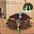 thumbnail image 2 of Hanging Swing Bird Toy,Bird Nest Hanging Cage Rattan Birds Nest Toy Parrot Toy True Excellence, 2 of 11