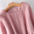 thumbnail image 4 of CHOK Robes Printemps Été pour Femmes 2024 Manches Longues Coton Lin Robe Longue Décontractée Confortable Ceinture Fluide, 4 of 7