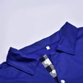 thumbnail image 6 of Mens Polo T Shirts Long Sleeve Button Down Tees Shirt Slim Fit Blue Mens Vacation Outfits, 6 of 8