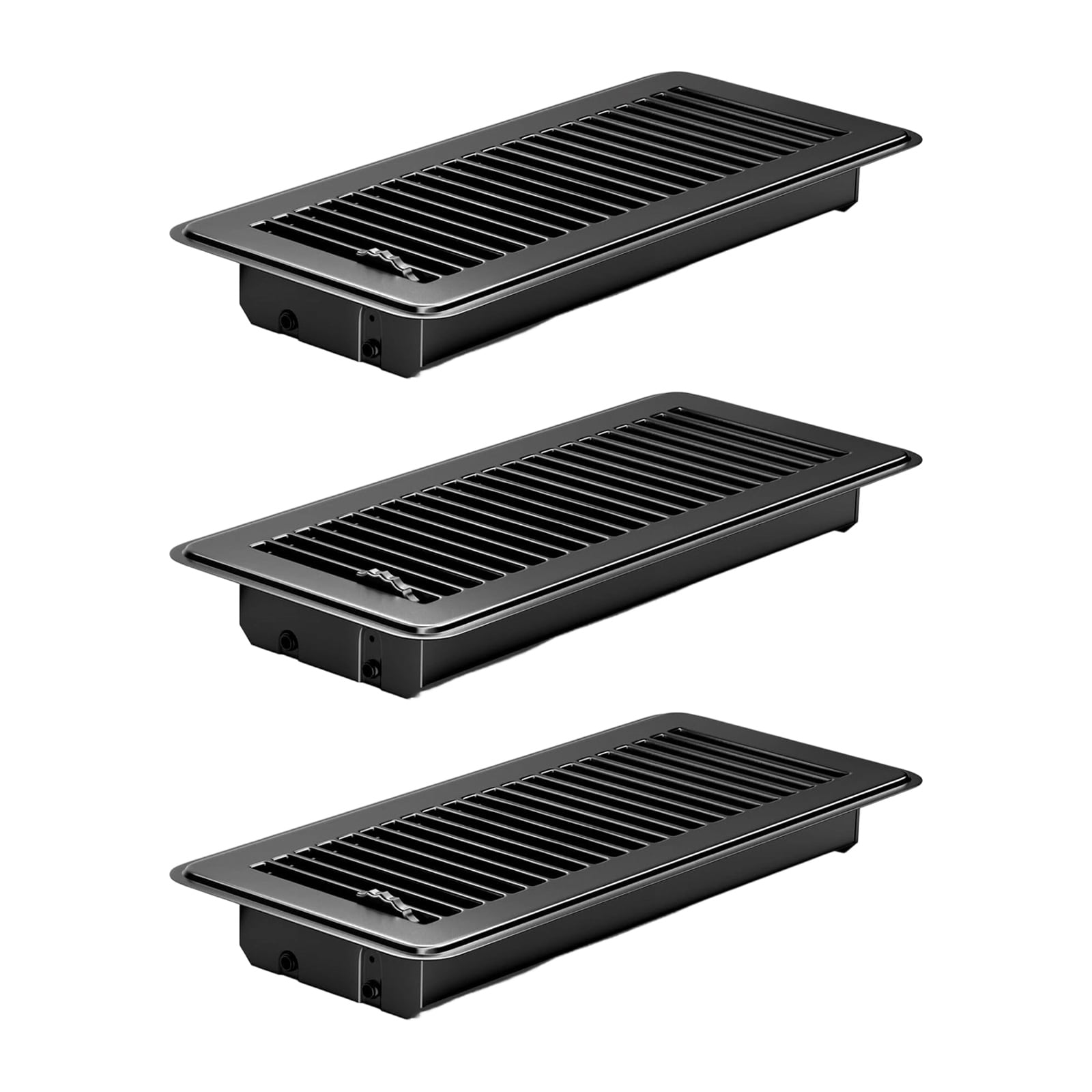 3 Divisions 4x10 Inch Metal Floor Register Covers for Wall Ceiling Permanent Attractive Design