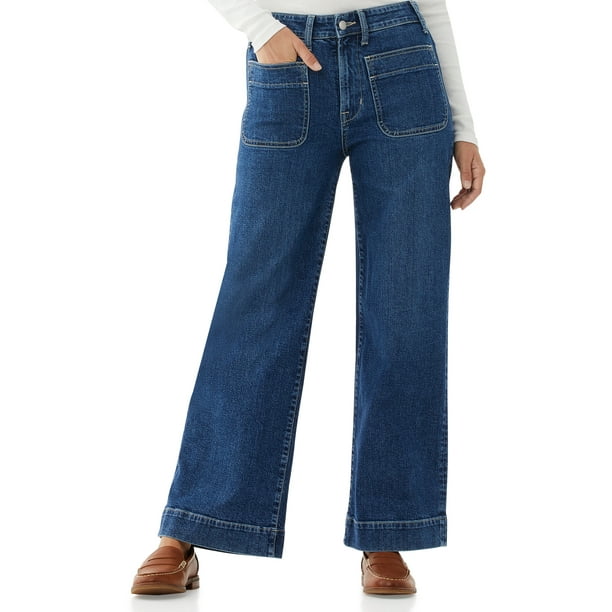 Free Assembly Women's Retro Flare Jeans - Walmart.com