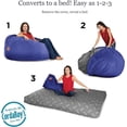thumbnail image 3 of CordaRoy's Chenille Convertible Bean Bag Chair, King Classic, Navy, 3 of 9