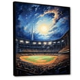 thumbnail image 2 of Designart "Night Game Modern Stadium Brilliance I" Cityscapes Floater Framed Canvas Print, 2 of 7