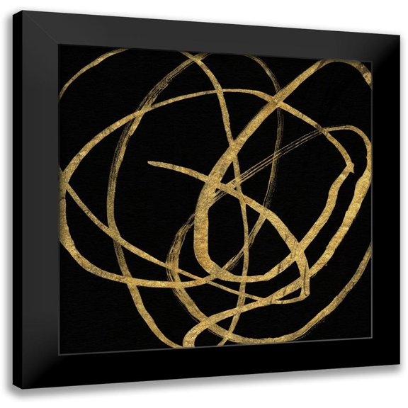 Jill, Susan 12x12 Black Modern Framed Museum Art Print Titled - Golden Skate I