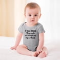 thumbnail image 2 of If You Think I'm Cute You Should See My Aunt - Baby Clothes - Funny Newborn Bodysuit Outfits for Boys And G Gray-style-1 6months, 2 of 7