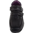 thumbnail image 2 of ABSOLUTE FOOTWEAR Childrens Kids Junior Boys Smart Formal Faux Leather Double Touch and Close School Wedding Shoes - Black - US Child 3, 2 of 7