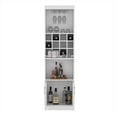 thumbnail image 6 of Bar Cabinet 71-Inch Modern with 12-Bottle Cubbies, Stemware Rack, Pull-Out Tray | Engineered Wood | Shelves Included, 6 of 8