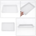 thumbnail image 3 of CIMAXIC 6Pcs Plastic Plant Trays for Potted Plants White Rectangular Saucer Drain Tray, 3 of 8