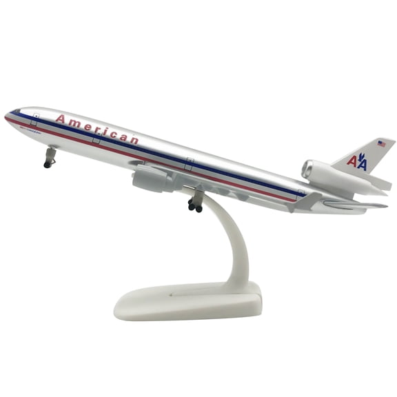 JIAHAOO American MD-11 Airplane Model Collectible Diecast 20cm 1:400 Scale with Landing Gears Stand Display