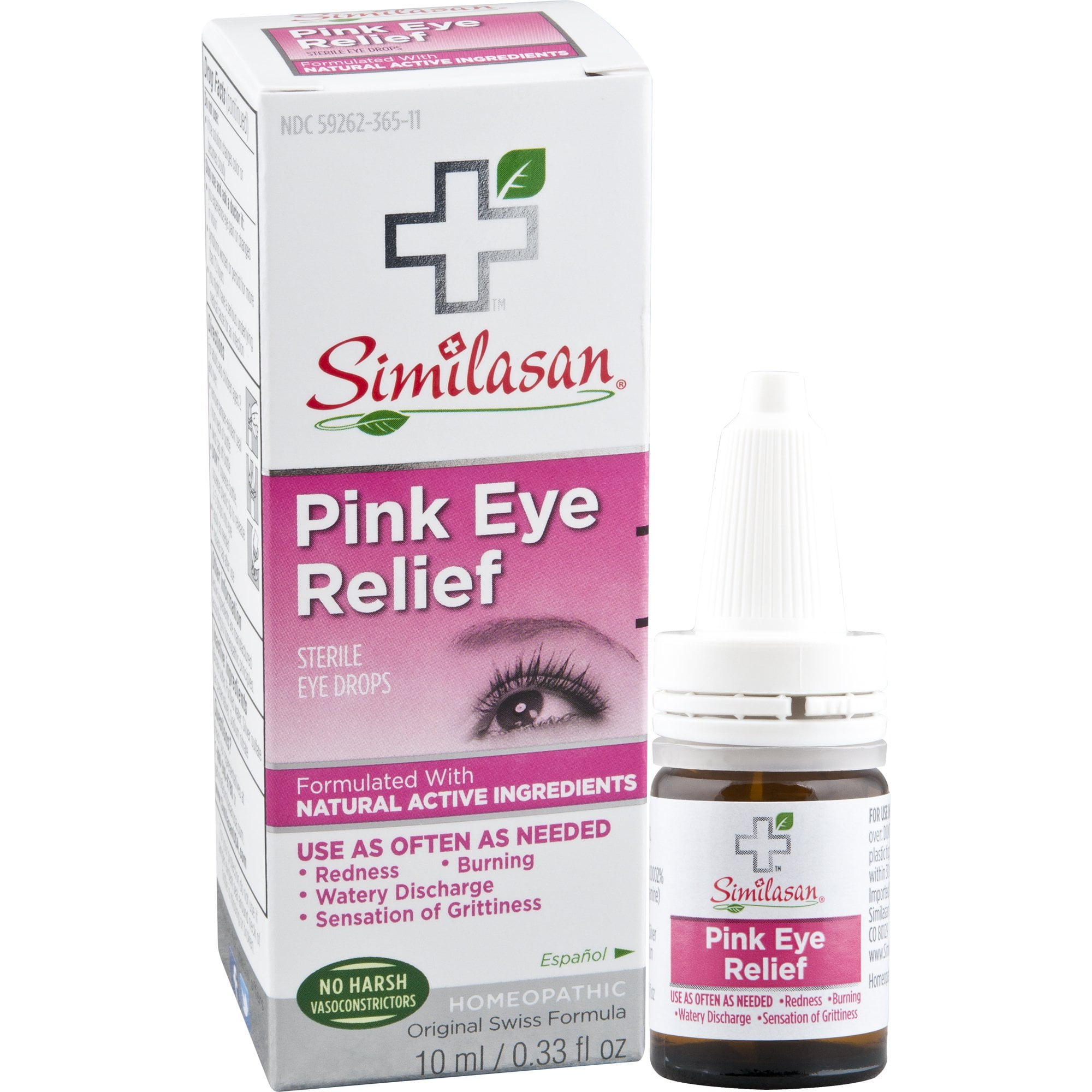 Similasan Pink Eye Relief Eye Drops 0 33 Ounce Bottle Walmart Com