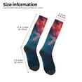 thumbnail image 2 of JUNZAN Cosmic Paint Swirl Pattern Fun Novelty Knee Warmer High Socks, 2 of 6