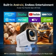 [Auto Focus] Magcubic Mini Projector Native 1080P & 8K Support with WiFi 6 & BT5.4, 330 ANSI Brightness, 5W Speaker, Built in Apps, Voice Control, Portable Home&Outdoor Movie Projector HY310