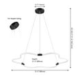 thumbnail image 3 of JONATHAN Y Nuvola 31.5" Contemporary Minimalist Metal/Acrylic Adjustable Dimmable Cloud Integrated LED Chandelier, Black, JYL7143B, 3 of 10