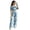 j-755Sky Blue346, variant on HAYIMI Girls Summer Outfit Sets Off Shoulder Tops With Flared Leggings Two Piece Casual For Toddler Kids Classic Clothes Sets