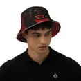 thumbnail image 4 of Balery Black Panther Red Background Sombreros para el sol para hombre y mujer, sombrero de pescador con UPF 50+, 4 of 6