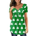 thumbnail image 1 of B91xZ Trendy Tops T-Shirt à Manches Courtes à Manches Courtes et à Col V pour Femmes V XXL, 1 of 4