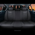 thumbnail image 6 of Maidao Car Seat Covers Leather Full Set for Cadillac for CT5 2020-Present 5 Seats Compatible Airbag Water Resistant Front Rear Cushion Protector with Headrest Black, 6 of 7
