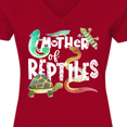 thumbnail image 4 of Inktastic Mother of Reptiles Cute Turtle, Lizards, Snake Women's V-Neck T-Shirt, 4 of 5