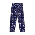 thumbnail image 3 of Lsque Skull flower leaf purple Print Men's Pajama Pants, Lounge Pant - Comfortable Home Wear,Elastic Waistband, Stylish Design-Medium, 3 of 9